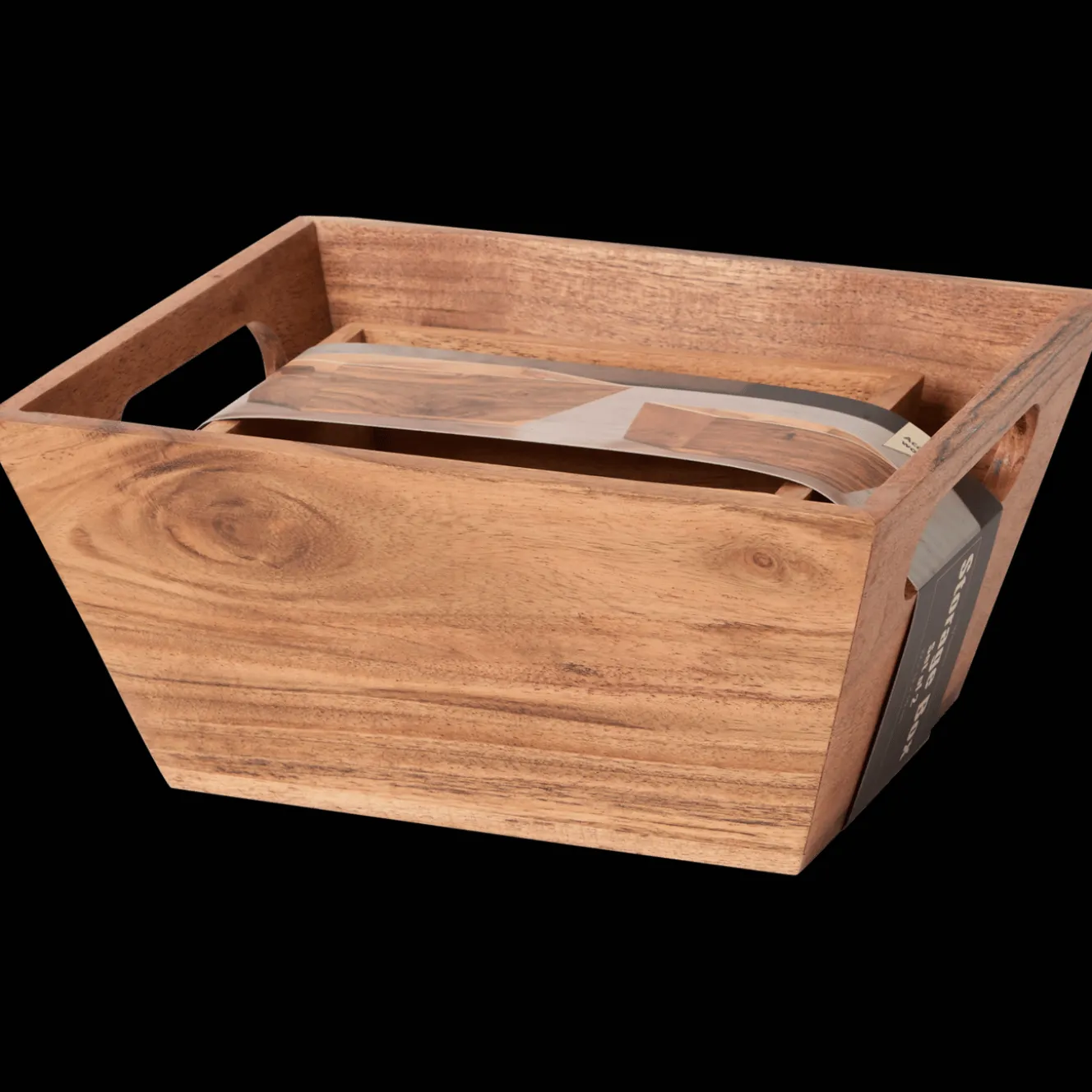 Acaciahouten opbergbakken