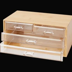 Bamboe make-up organizer