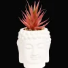 Boeddha-bloempot met kunstplant