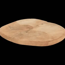 Decoratieve teakhouten schijf