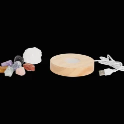 Deluxa chakralamp met 8 kristallen