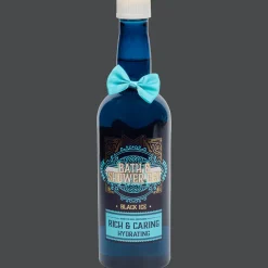 Feestelijke bad- en douchegel in fles Black Ice
