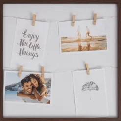 Fotolijst met knijpers en ledlampjes