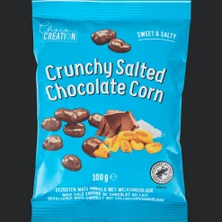 Gezouten maïs met melkchocolade