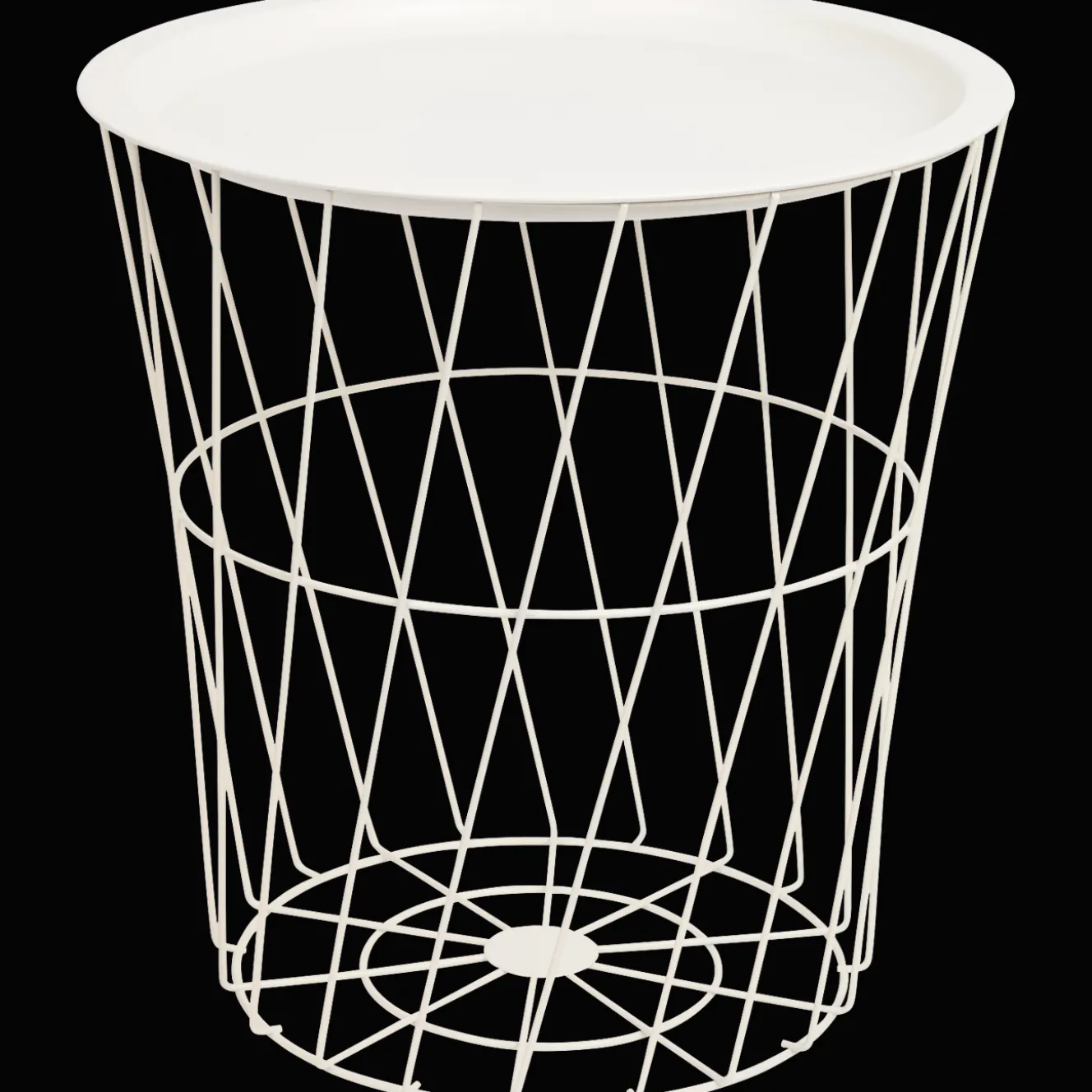 2-in-1 bijzettafel en draadmand