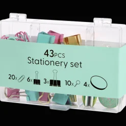 Kantoorbenodigdheden in doos