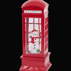 Kersttelefooncel met licht en glitters