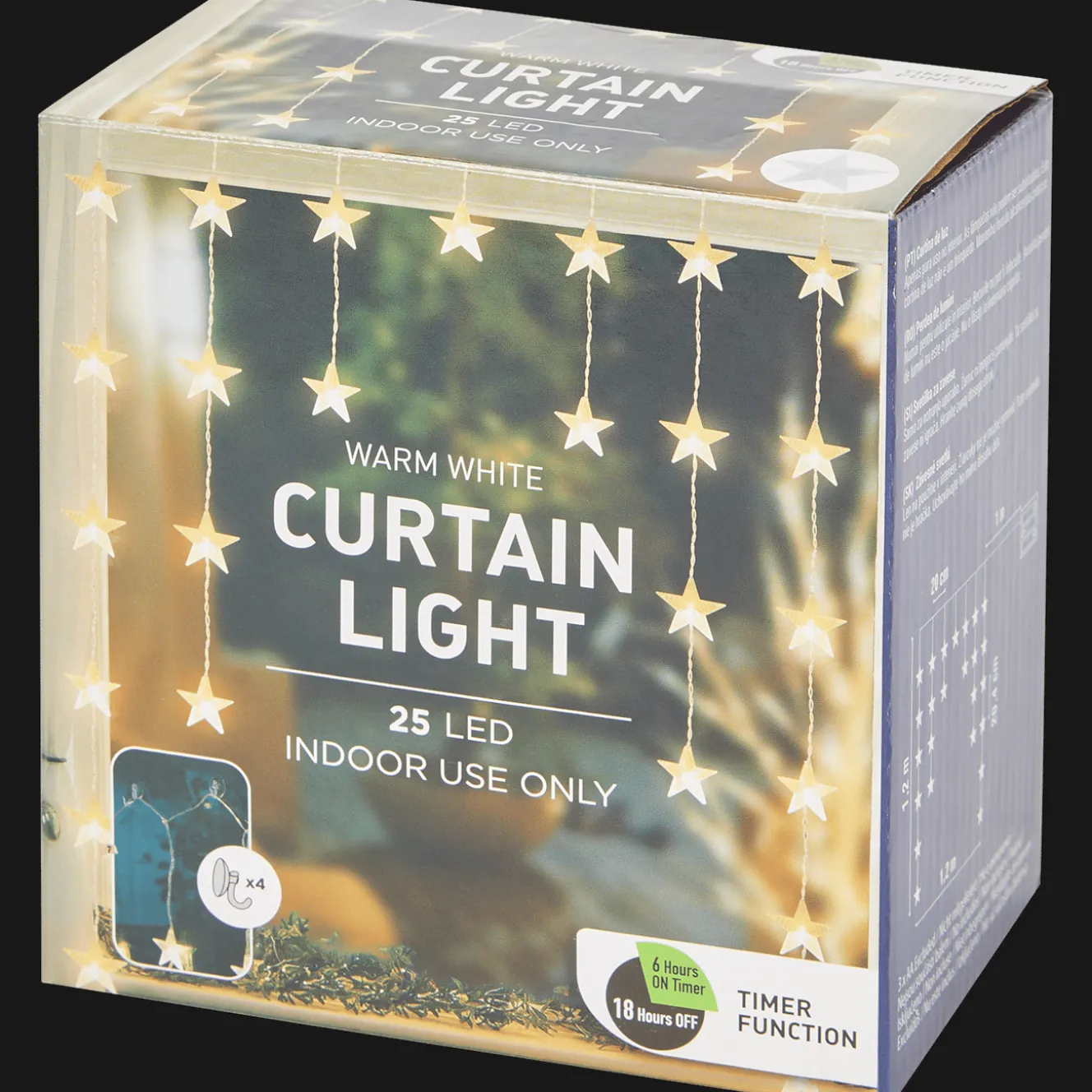 Lichtgordijn met sterren