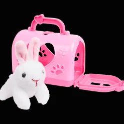 Pluchen dier in draagkoffer