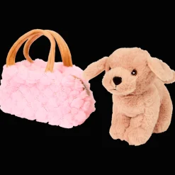 Pluchen hond in handtas