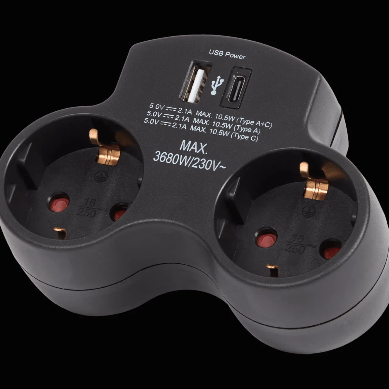 Pro-max dubbele wandstekker