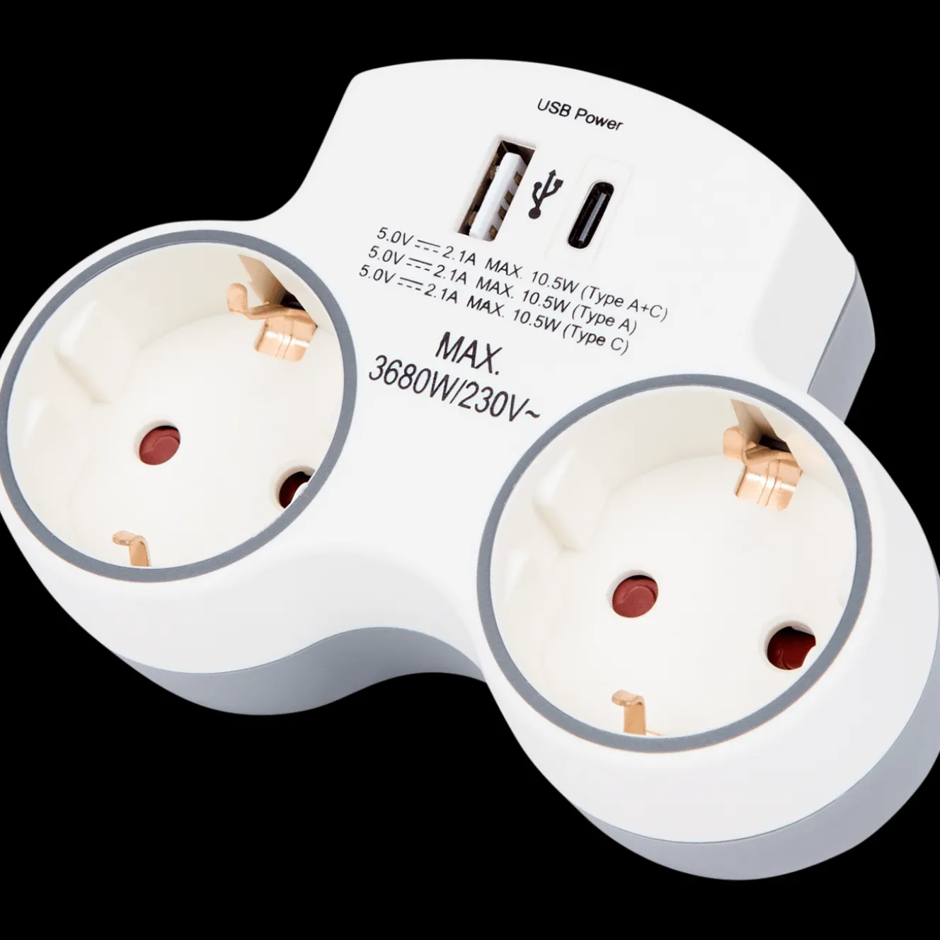 Pro-max dubbele wandstekker