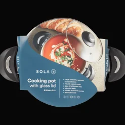 Sola kookpan met glazen deksel