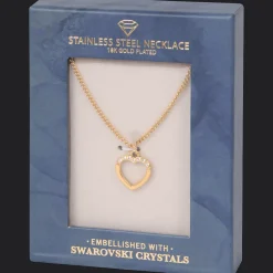 Stalen ketting met Swarovski-kristallen