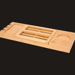 Uitschuifbaar bamboe badrek