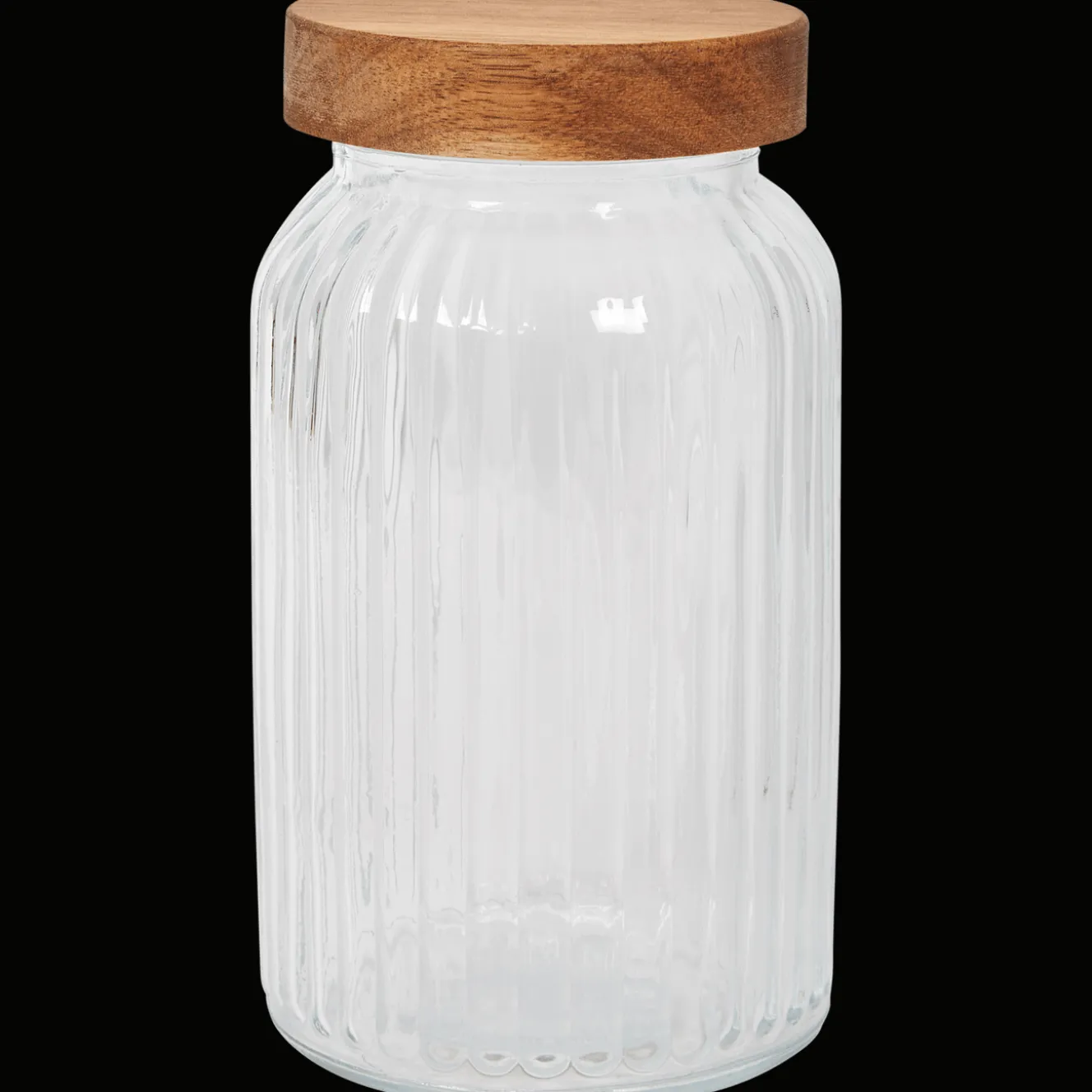 Voorraadpot met houten deksel