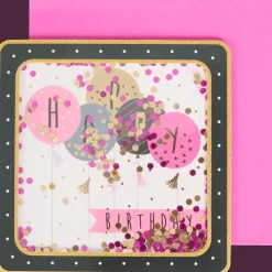 Wenskaart met confetti